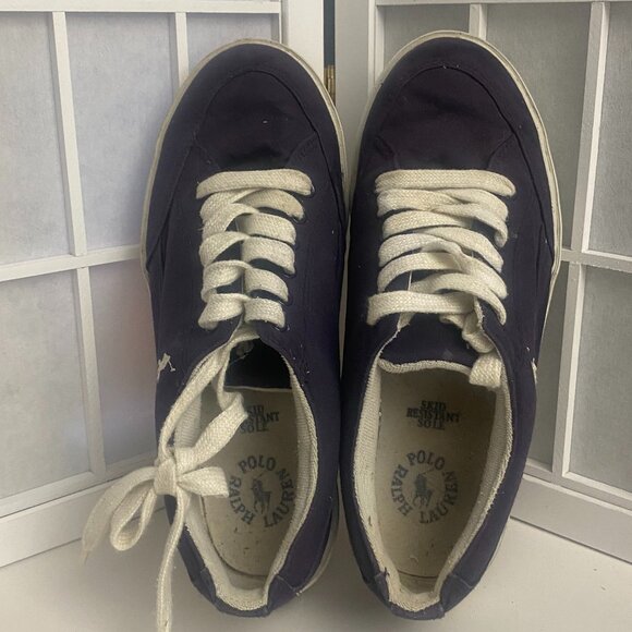 Polo Ralph Lauren Shoes - Ralph Lauren Navy Polo Traditional Sneakers Sz. 9 B